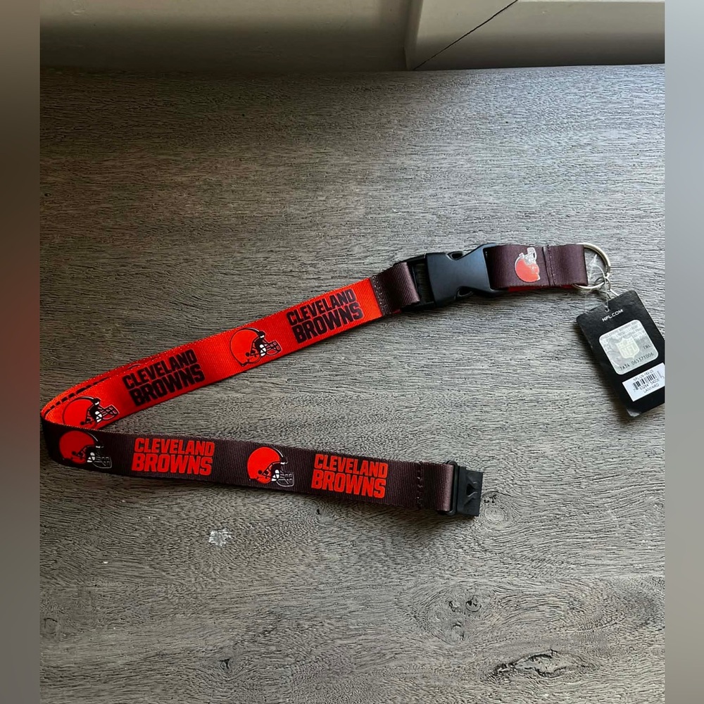 NFL Cleveland Browns Red and Brown Lanyard